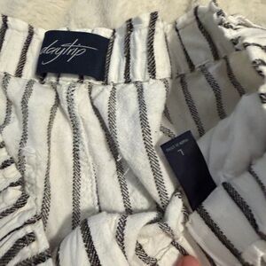 Daytrip Black and White Striped Trousers